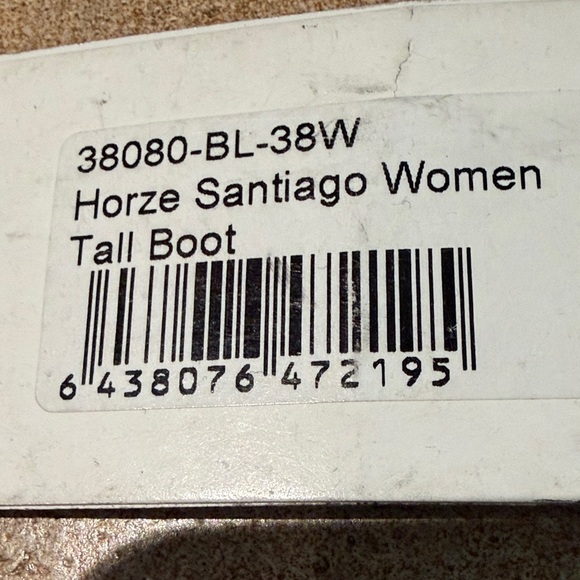 Black Tall Horseback Riding Boots - Horze Brand Size 38W (8W in US) - Picture 11 of 11